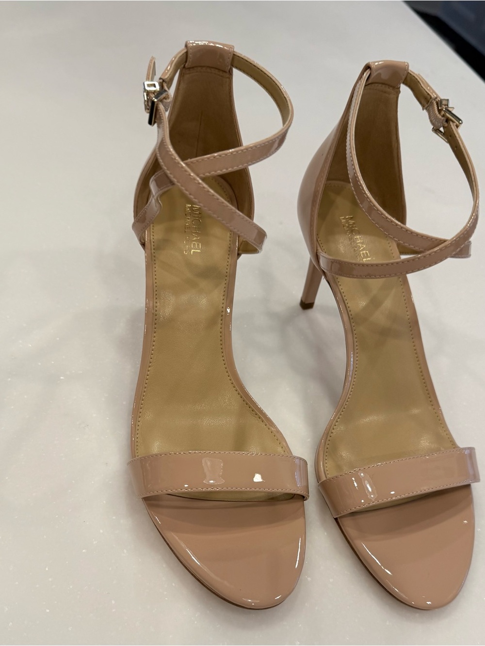 Michael Michael Kors Ava Mid Sandal Light Blush / Nude Sz 9.5 M New In Box - Picture 11 of 13
